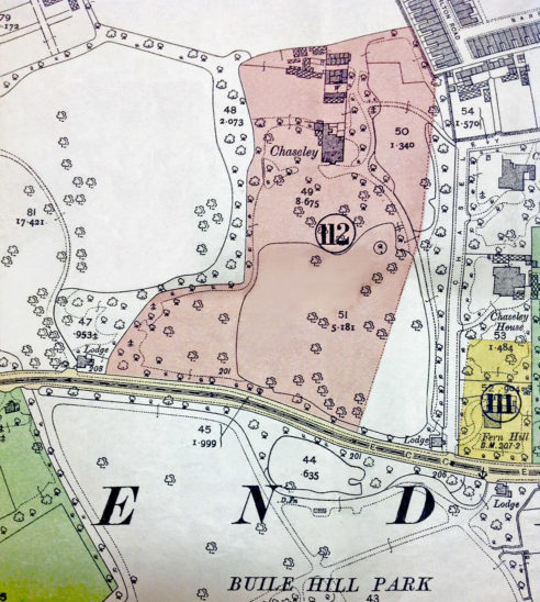 OS Map showing location of Chaseley. 