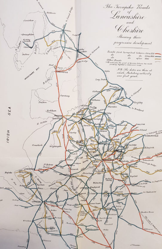 The Turnpike Roads of Lancashire and Cheshire Shewing their progressive development, Harrison, W. 1886